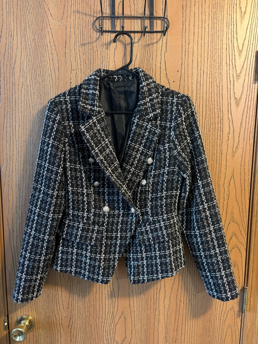 Black and White Tweed Blazer